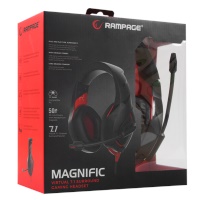 Rampage RM-K7 MAGNIFIC SİYAH/KIRMIZI 7.1 Surround Sound System USB Mikrofonlu Oyuncu Kulaklığı - 1